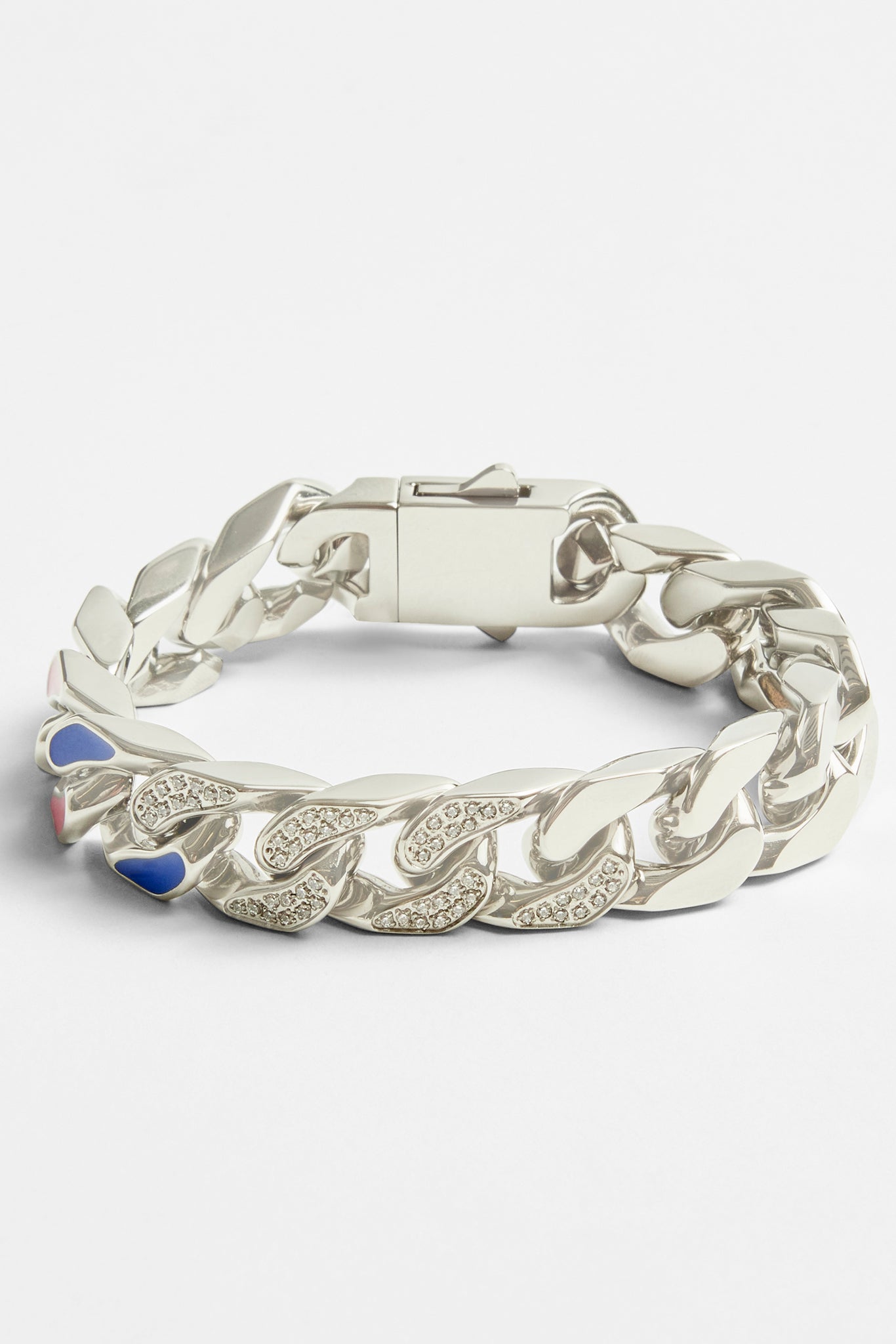 Louis Vuitton Cuban Chain Bracelet Blue in Metal/Enamel with Silver-tone -  US