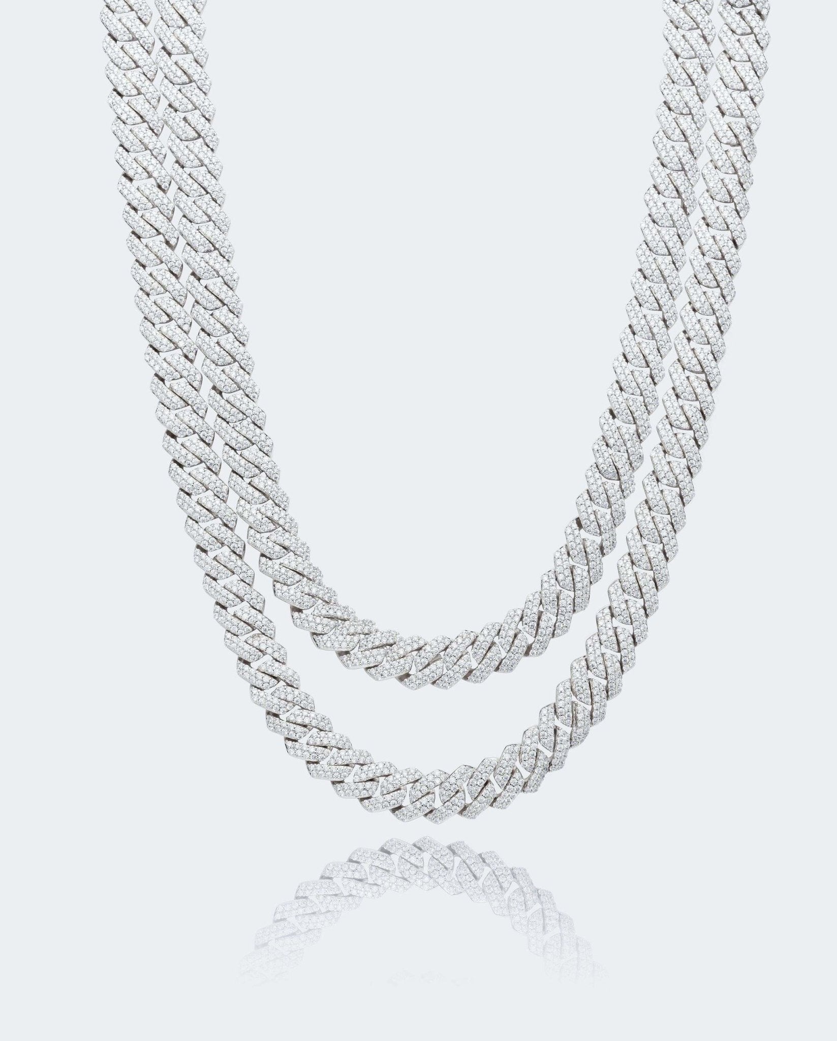 Prong link outlet chain silver