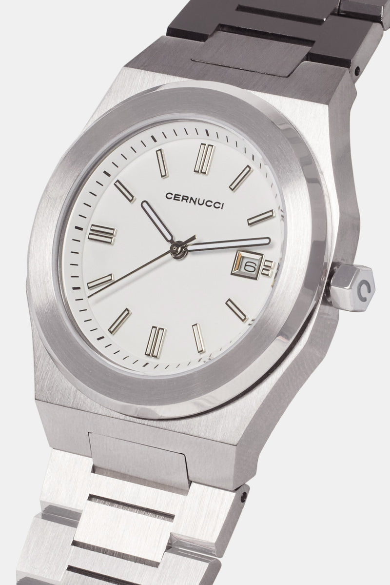 Cernucci Polished Watch - White