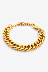 Chunky Flat Cuban Bracelet 10mm - Gold