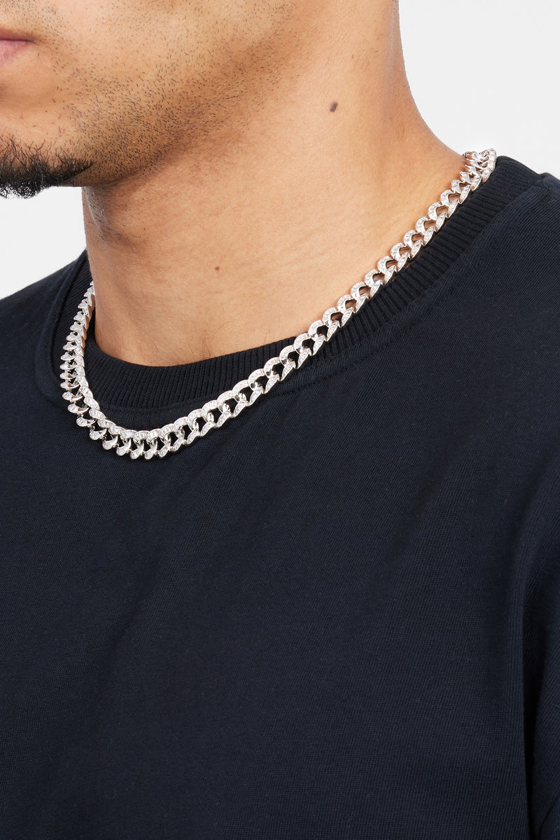 10mm Iced CZ Baguette Cuban Chain