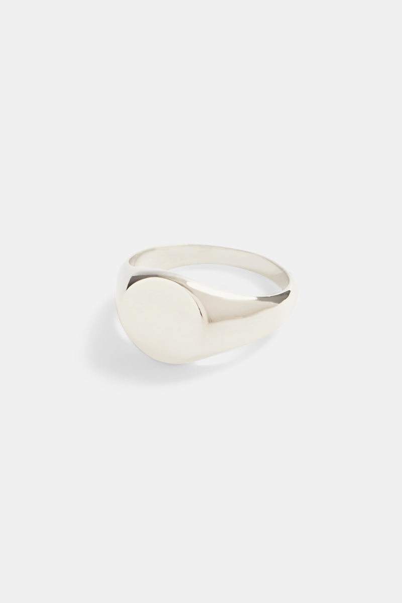 11mm Polished Round Signet Ring