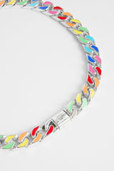 12mm Multi Colour Enamel Cuban Chain