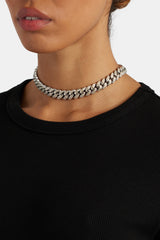 12mm Yellow Iced Out Cuban Chain Choker