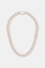 14mm Polished Cuban & Iced Clasp Chain