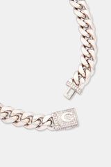 14mm Polished Cuban & Iced Clasp Chain