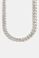 19mm Half Iced CZ Half Polished Cuban Chain