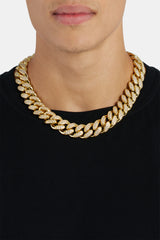 20mm Iced Cuban Chain - Gold