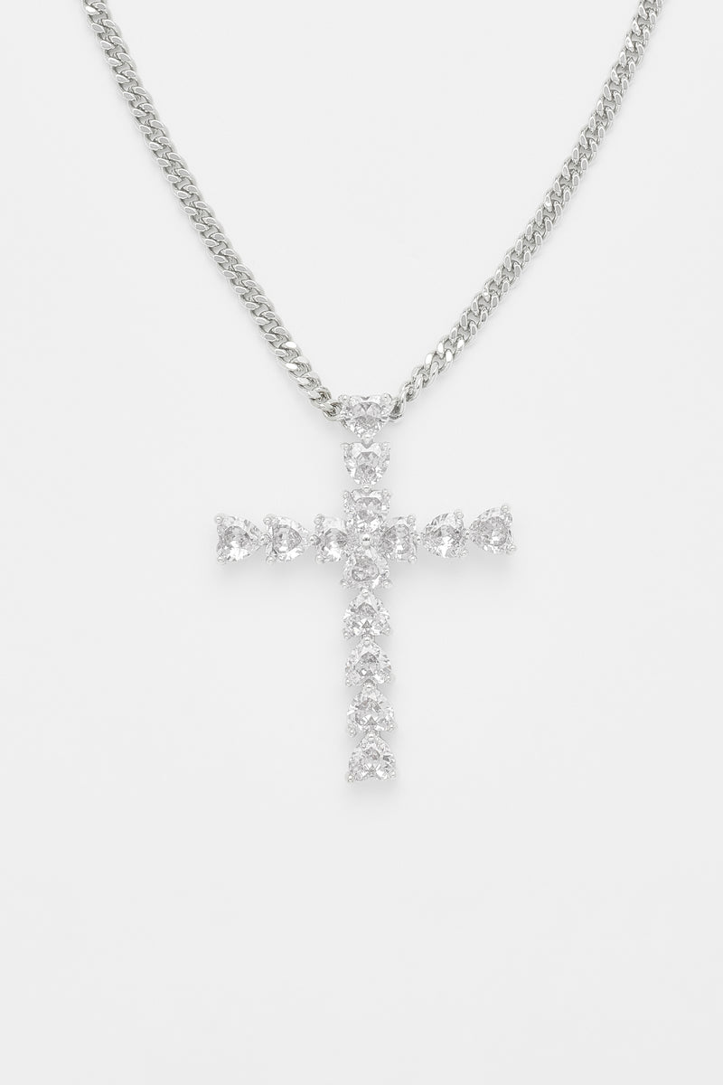 3mm Cuban Chain & Iced Cross Pendant