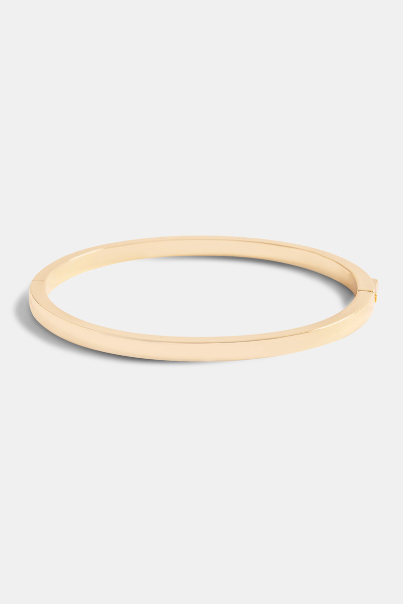 Gold Plated 3mm Polished Bangle