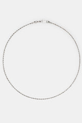 Womens Sterling Silver 3mm Rope Chain