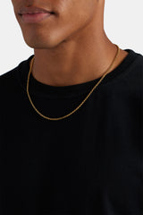 3mm Rolo Chain - Gold