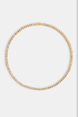 3mm Tennis Chain Choker  - Gold