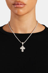 40mm Iced CZ Vintage Cross Baguette Pendant