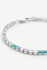 4mm Iced Multi Colour Tennis Bracelet