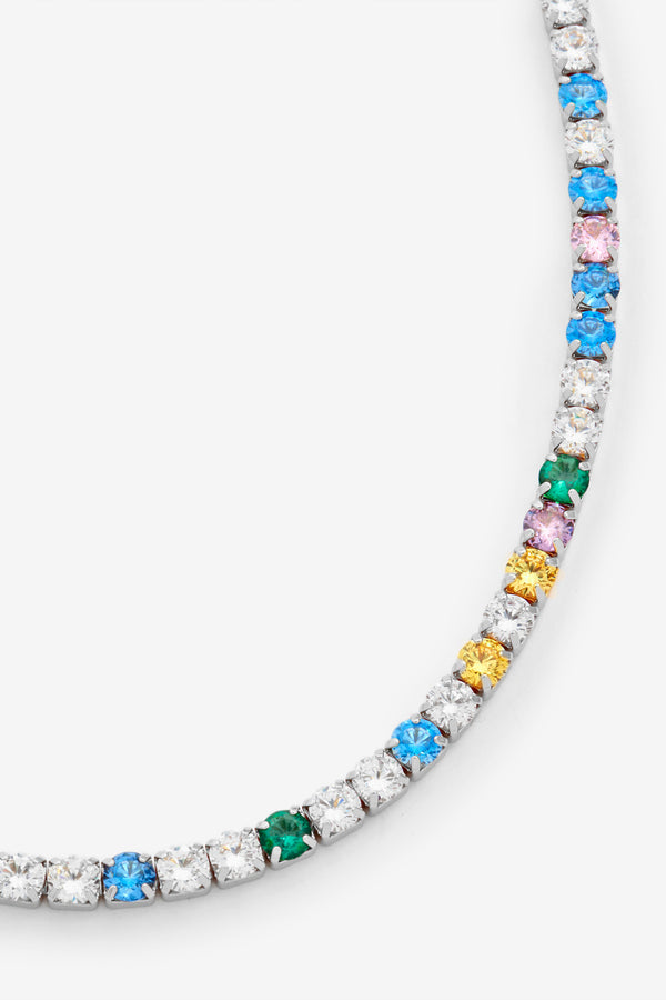 4mm Iced Multi Colour Tennis Chain