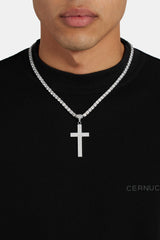 50mm Iced CZ Large Cross Pendant