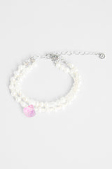 5mm Double Layer Star & Shell Charm Freshwater Pearl Bracelet