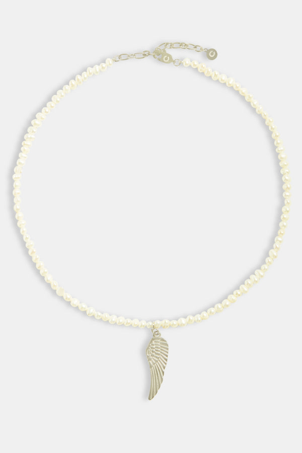 5mm Freshwater Pearl Angel Wing Necklace