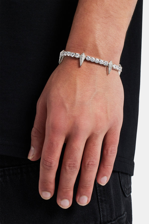 5mm Iced Pave Spike Tennis Bracelet