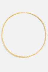 5mm Gold Plated Iced CZ Triangle Cut Tennis Chain