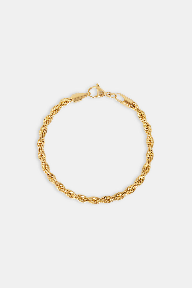 5mm Rope Bracelet - Gold