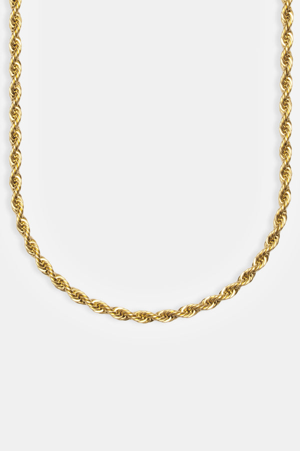 5mm Rope Chain - Gold