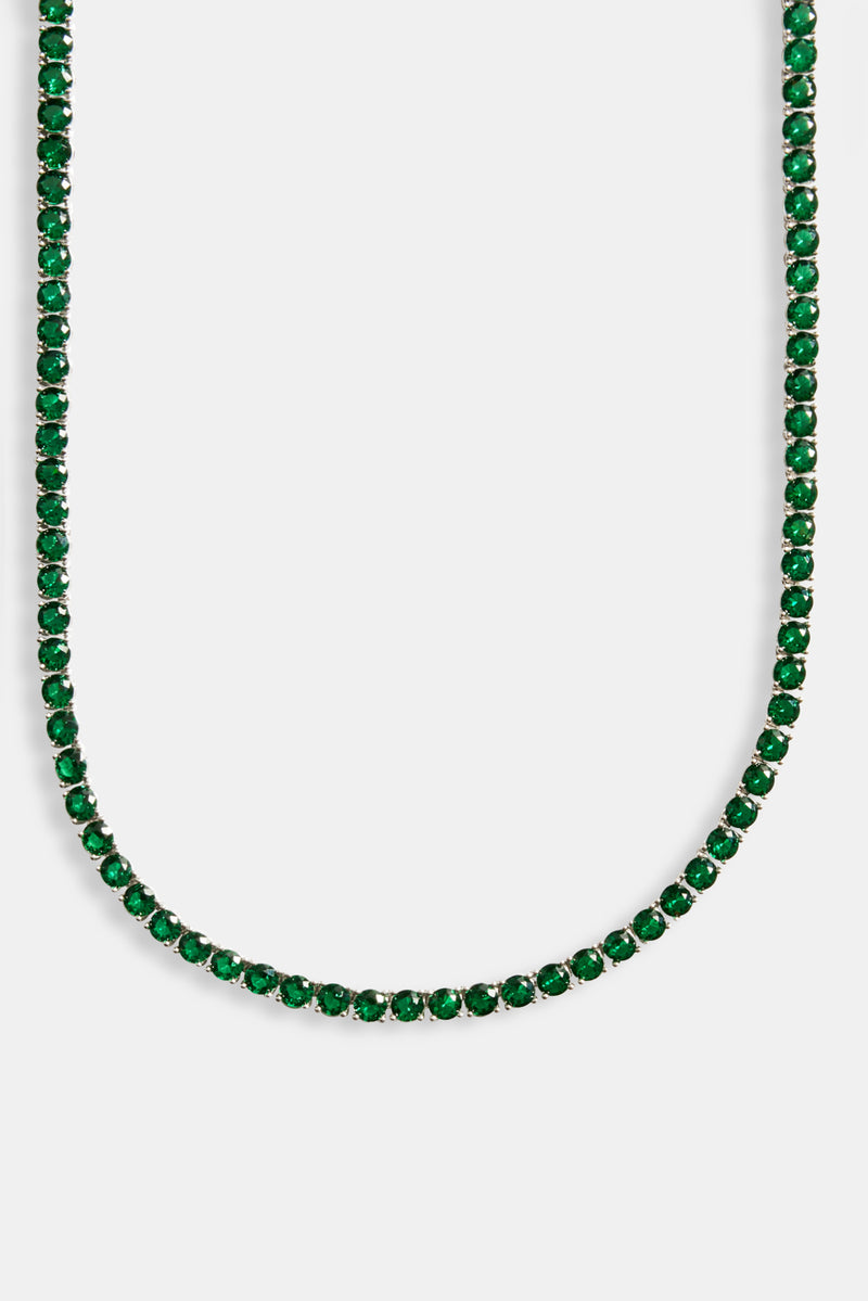 5mm Tennis Chain - Dark Green