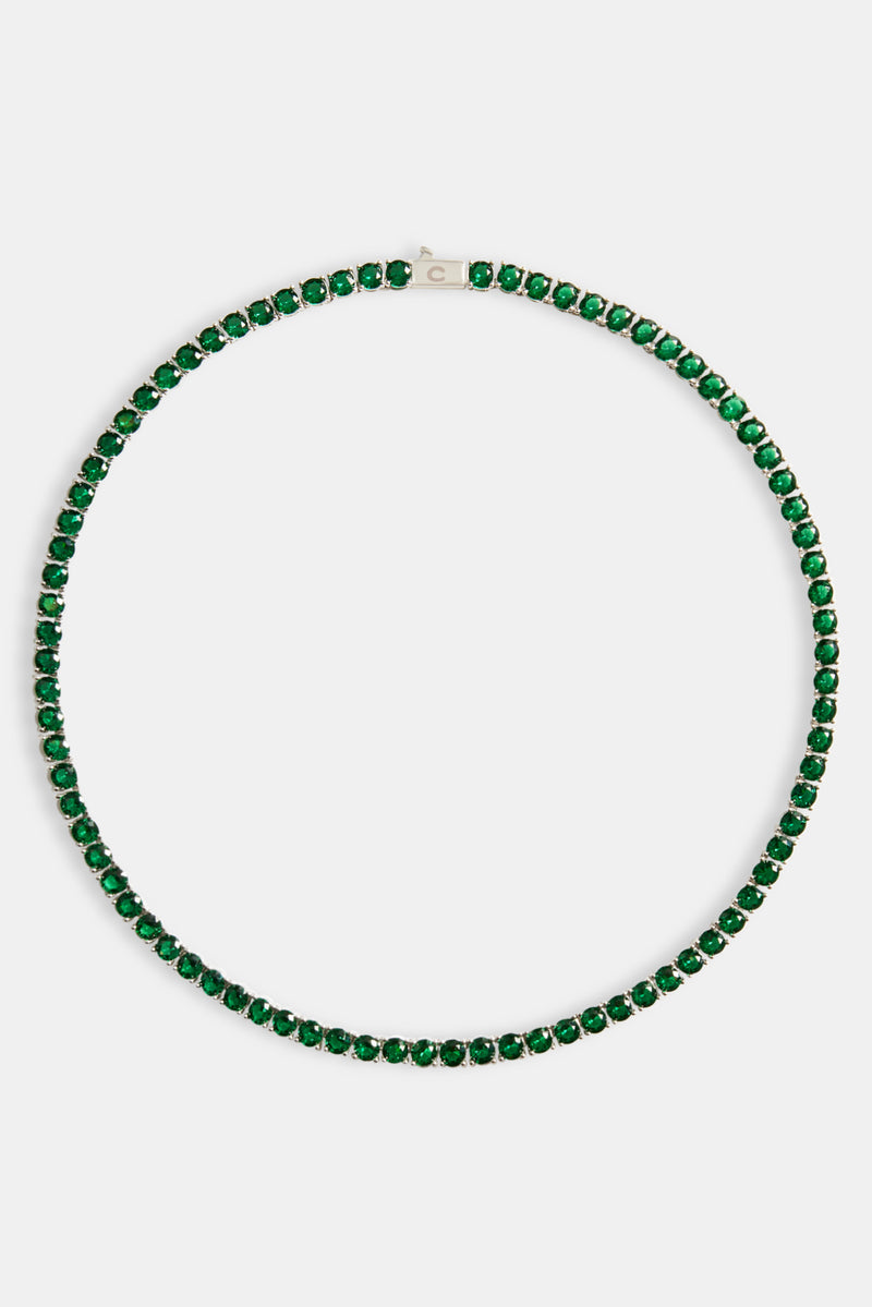 5mm Tennis Chain - Dark Green