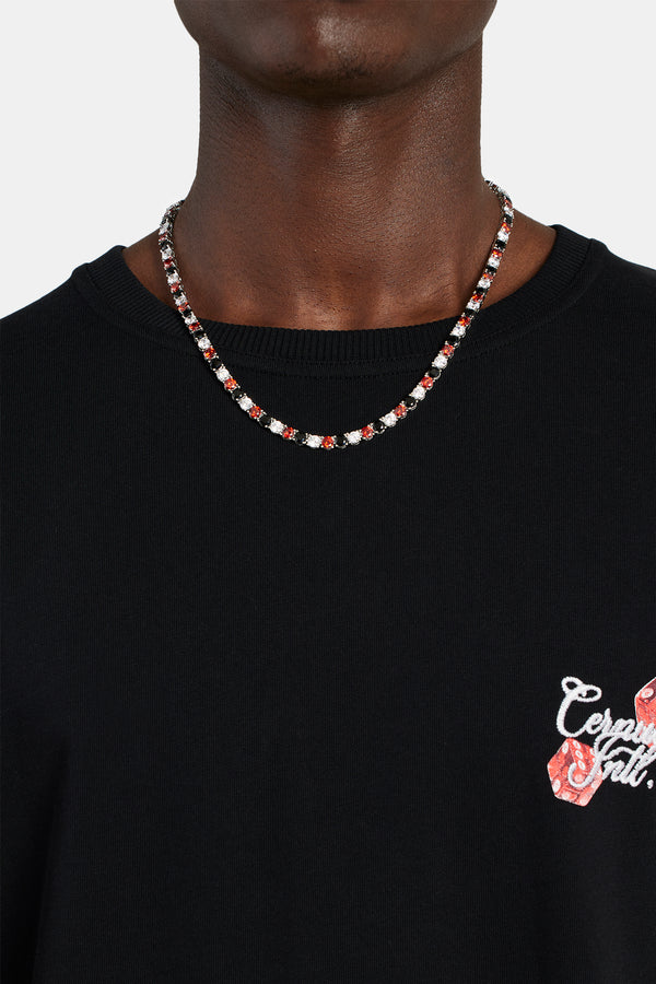 5mm Casino Tennis Chain - Red