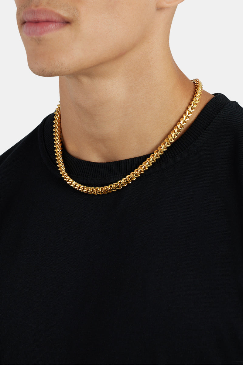 6mm Franco Adjustable Chain - Gold