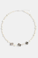 6mm Freshwater Pearl Dice Bead Necklace