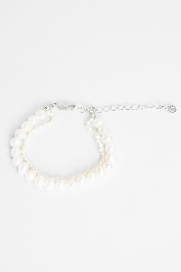 6mm Freshwater Pearl Double Layer Twist Bracelet