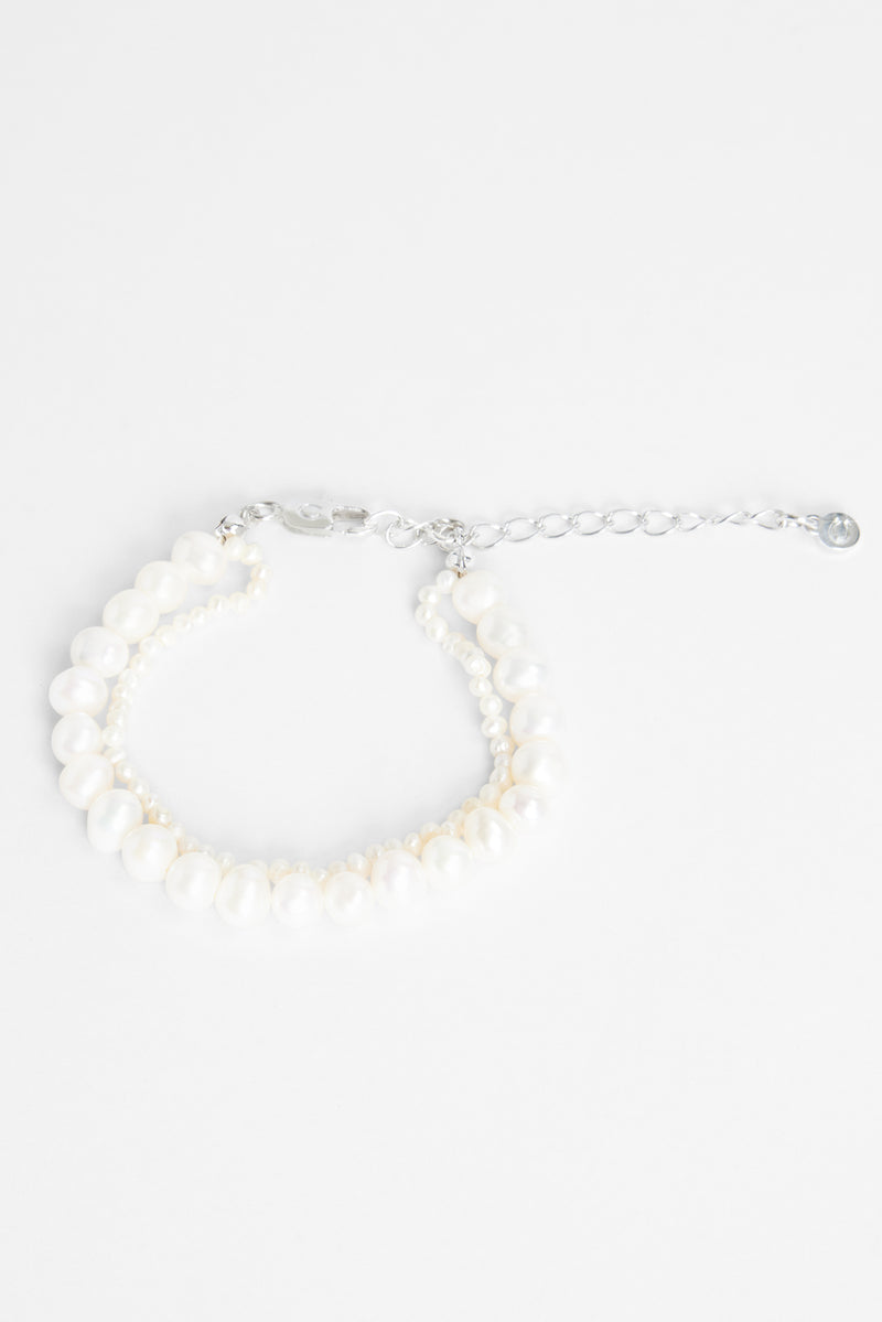 6mm Freshwater Pearl Double Layer Twist Bracelet