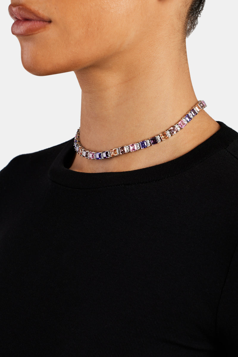 7mm Iced CZ Square Tennis Choker