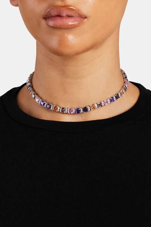 7mm Iced CZ Square Tennis Choker