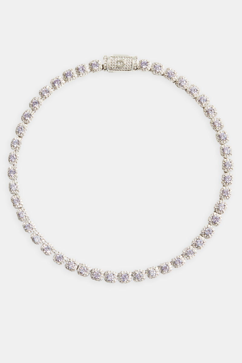 7mm Iced Lilac CZ Cluster Choker