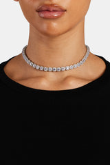 7mm Iced Lilac CZ Cluster Choker