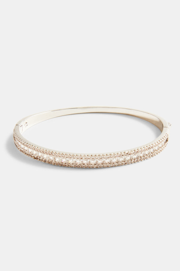 5mm Iced Baguette CZ Bangle