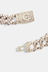 8mm Iced CZ C Repeat Bracelet