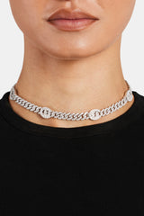 8mm Iced CZ C Repeat Choker