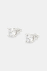 8mm Round Cut Stud Earrings