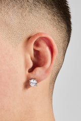 8mm Round Cut Stud Earrings