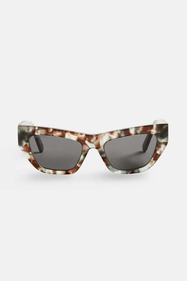 Angled Square Acetate Sunglasses - Tort