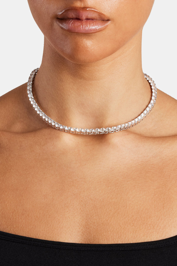 Womens Round Tennis Chain