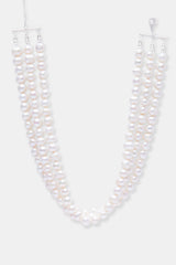 Freshwater Large Pearl Triple Layer Choker