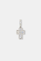 Baguette Centre Cross Pendant - 25mm