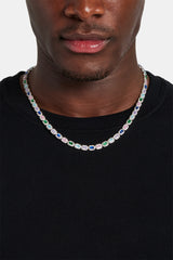 Multi Colour Iced Bezel Chain