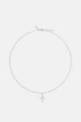 Micro Iced Cross Necklace - 15mm