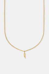 15mm Micro Angel Wing Necklace - Gold